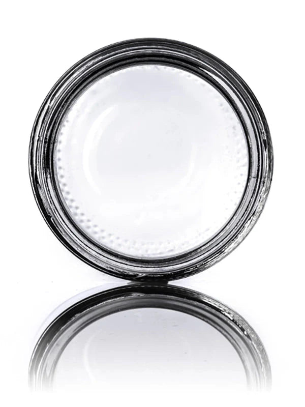 2oz Clear Glass Straight-Sided Jar - White Smooth or Black Smooth Lids - (Various Counts)-Glass Jars-BeastBranding