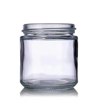 3oz Clear Glass Straight-Sided Round Jar with Black Or White Lid - (150 - 15,000 Count)-Glass Jars-BeastBranding