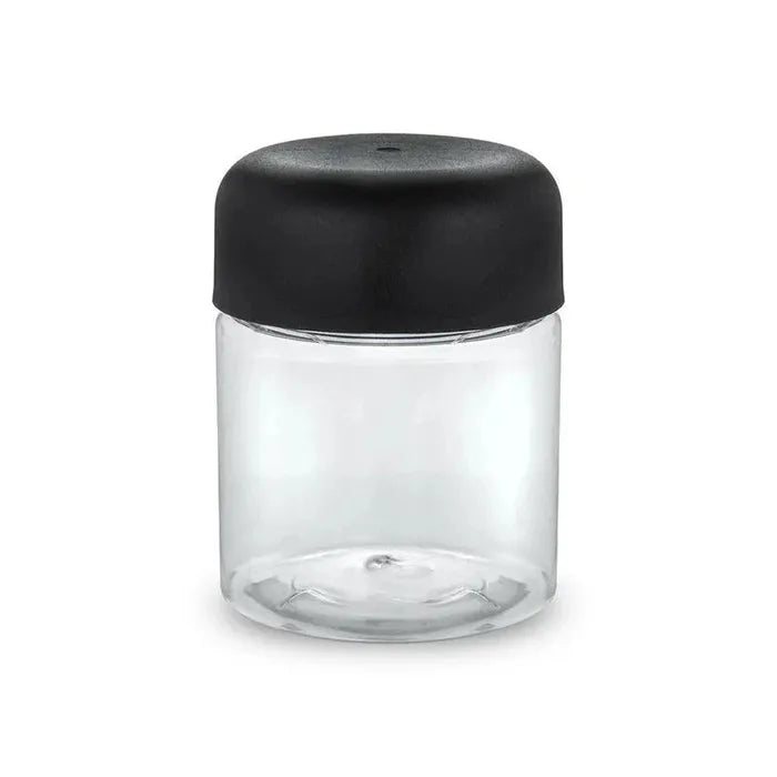 4oz Plastic Jar With Child Resistant Top - Clear Jar with Black or White Lid (100 - 9,000 Count)-Glass Jars-BeastBranding