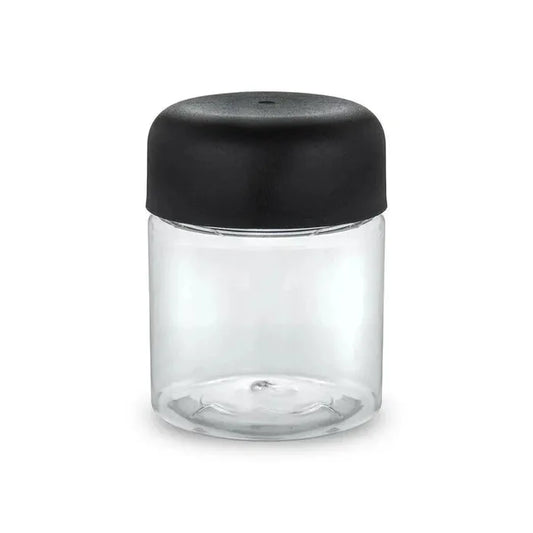 4oz Plastic Jar With Child Resistant Top - Clear Jar with Black or White Lid (100 - 9,000 Count)-Glass Jars-BeastBranding