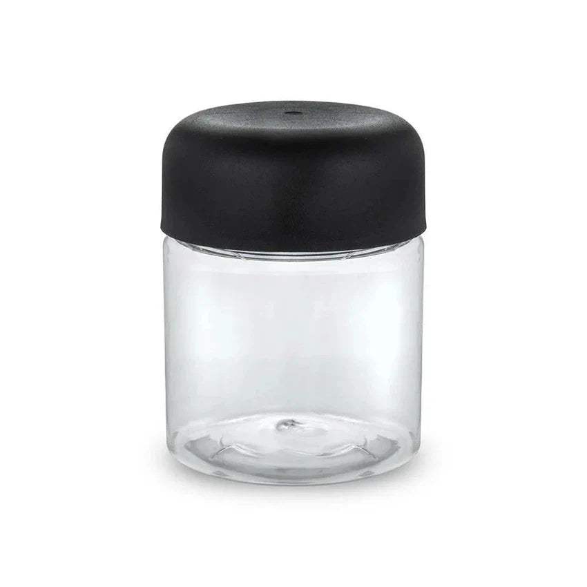 4oz Plastic Jar With Child Resistant Top - Clear Jar with Black or White Lid (100 - 9,000 Count)-Glass Jars