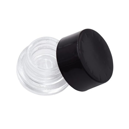 5 mL Glass Concentrate Container With Black or White Cap - Child Safe (Various Quantities)-Concentrate Containers and Accessories-BeastBranding