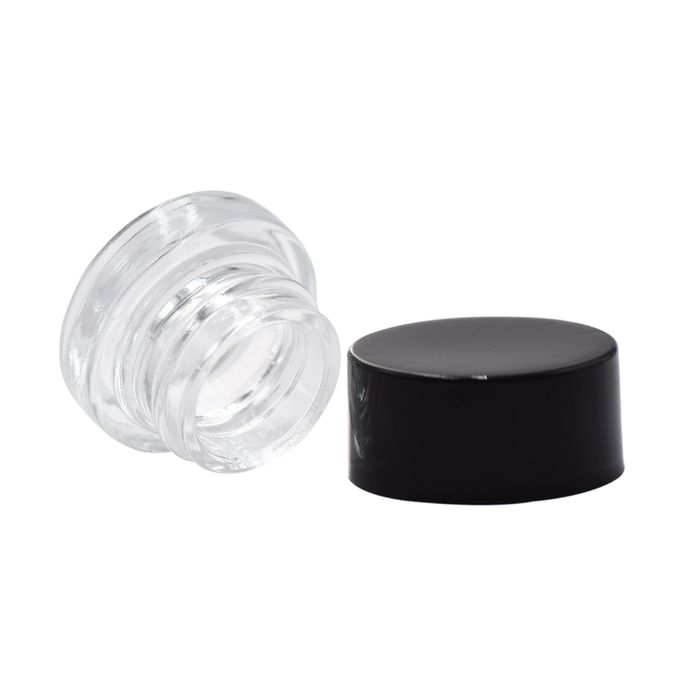 5 mL Glass Concentrate Container With Black or White Cap - Child Safe (Various Quantities)-Concentrate Containers and Accessories-BeastBranding