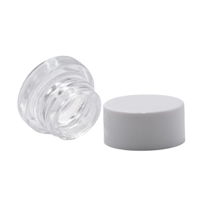 5 mL Glass Concentrate Container With Black or White Cap - Child Safe (Various Quantities)-Concentrate Containers and Accessories-BeastBranding