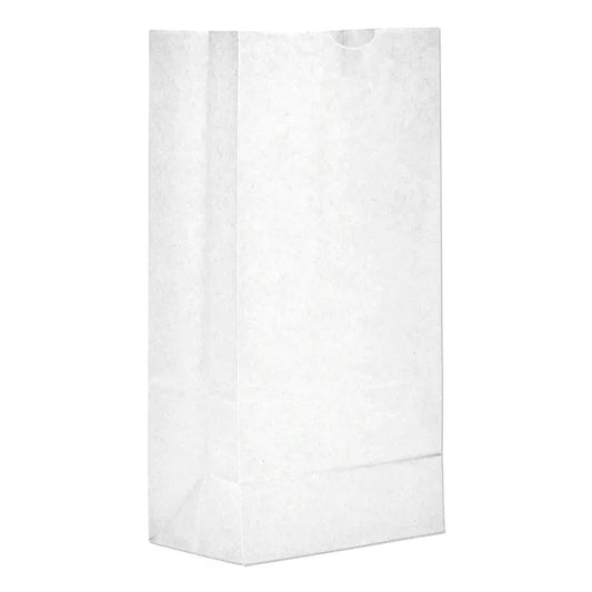 #5 White Paper Bag - 5 Pound - (500 - 10,000 Count)-Pharmacy Bags & Exit Bags-BeastBranding