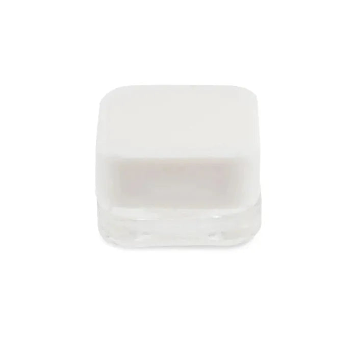 5ml Square Clear Square Glass Jar With White Lid - (250 Count)-Concentrate Containers and Accessories-BeastBranding
