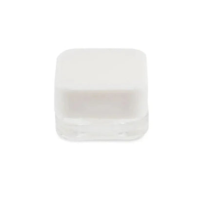5ml Square Clear Square Glass Jar With White Lid - (250 Count)-Concentrate Containers and Accessories-BeastBranding