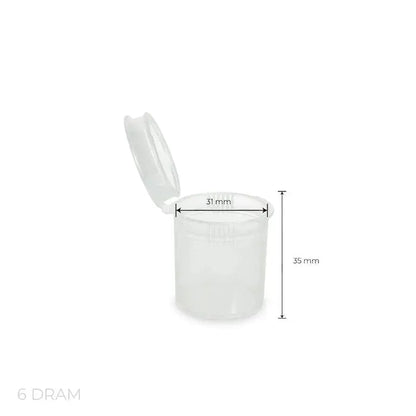 6 Dram Pop Top Vial - Clear - (600 Count)-Pop Top Vials-BeastBranding