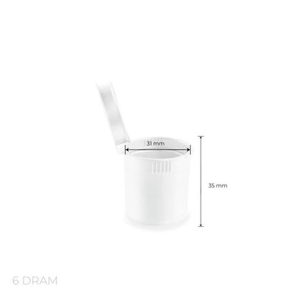 6 Dram Pop Top Vial - White - (600 Count)-Pop Top Vials-BeastBranding