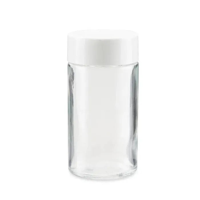76mm Clear Glass Blunt Tube w/ Plastic Child Proof Black Or White Cap - (416 Count)-Joint Tubes & Blunt Tubes-BeastBranding