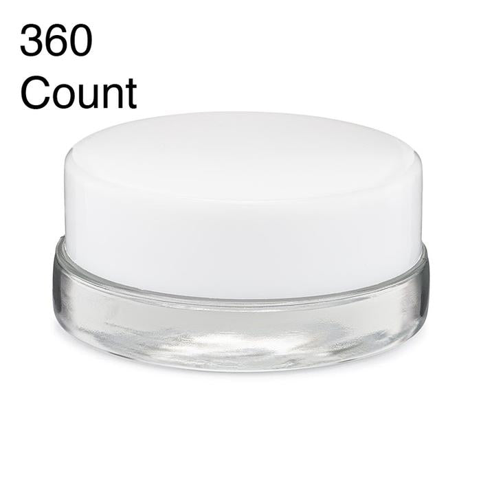 7ml Clear Glass Concentrate Container - Black or White Cap (450 Count)-Concentrate Containers and Accessories-BeastBranding