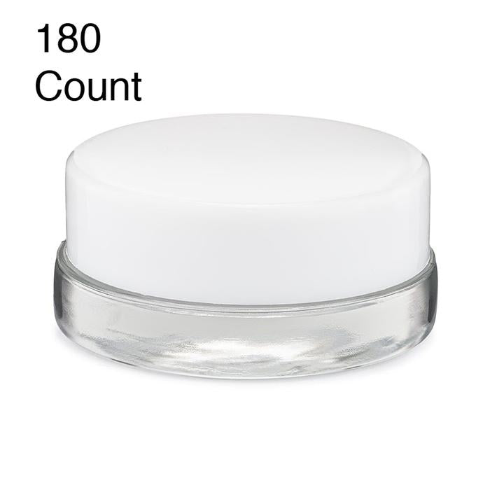 7ml Clear Glass Concentrate Container - Black or White Cap (450 Count)-Concentrate Containers and Accessories-BeastBranding