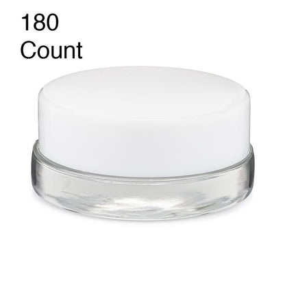 7ml Clear Glass Concentrate Container - Black or White Cap (450 Count)-Concentrate Containers and Accessories-BeastBranding