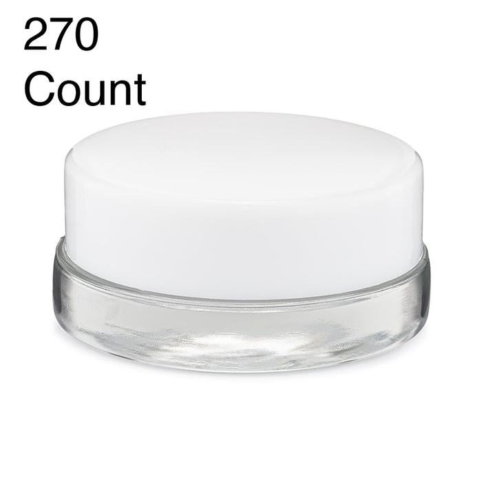 7ml Clear Glass Concentrate Container - Black or White Cap (450 Count)-Concentrate Containers and Accessories-BeastBranding