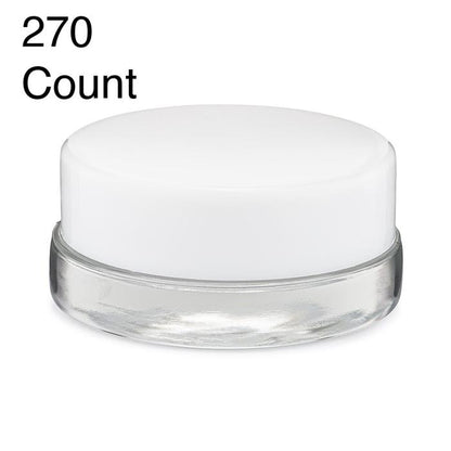 7ml Clear Glass Concentrate Container - Black or White Cap (450 Count)-Concentrate Containers and Accessories-BeastBranding