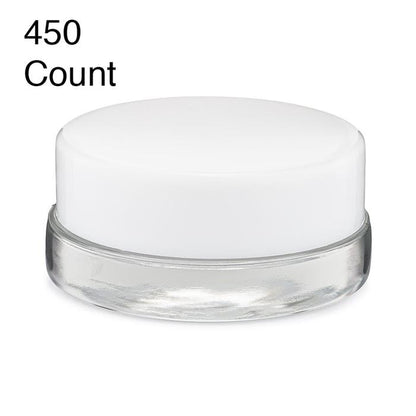 7ml Clear Glass Concentrate Container - Black or White Cap (450 Count)-Concentrate Containers and Accessories-BeastBranding