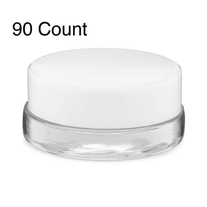 7ml Clear Glass Concentrate Container - Black or White Cap (450 Count)-Concentrate Containers and Accessories-BeastBranding