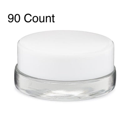 7ml Clear Glass Concentrate Container - Black or White Cap (450 Count)-Concentrate Containers and Accessories-BeastBranding
