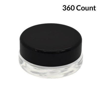 7ml Clear Glass Concentrate Container - Black or White Cap (90 - 22,500 Counts)-Concentrate Containers and Accessories-BeastBranding