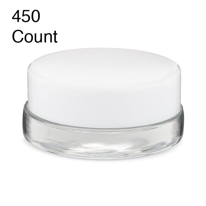 7ml Clear Glass Concentrate Container - Black or White Cap (90 - 22,500 Counts)-Concentrate Containers and Accessories-BeastBranding