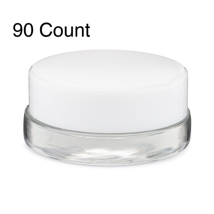 7ml Clear Glass Concentrate Container - Black or White Cap (90 - 22,500 Counts)-Concentrate Containers and Accessories-BeastBranding