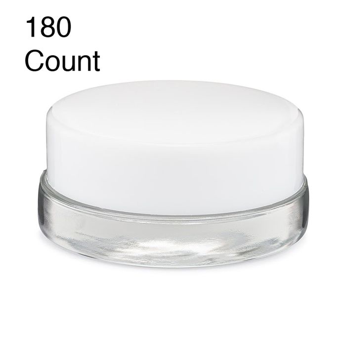 7ml Clear Glass Concentrate Container - Black or White Cap (90 - 22,500 Counts)-Concentrate Containers and Accessories-BeastBranding