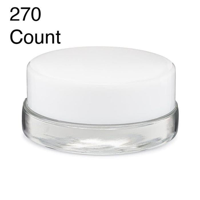 7ml Clear Glass Low Profile Container - Black or White Cap With Labels & Application-Low Profile Jars-BeastBranding