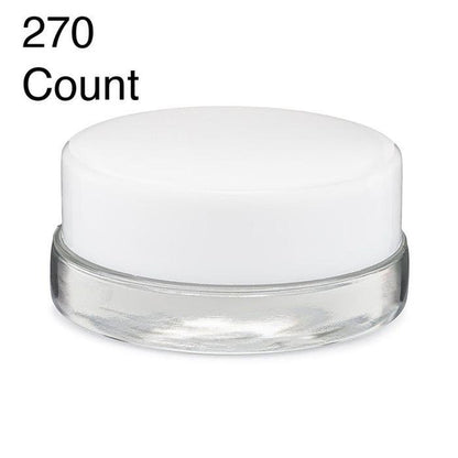 7ml Clear Glass Low Profile Container - Black or White Cap With Labels & Application-Low Profile Jars-BeastBranding