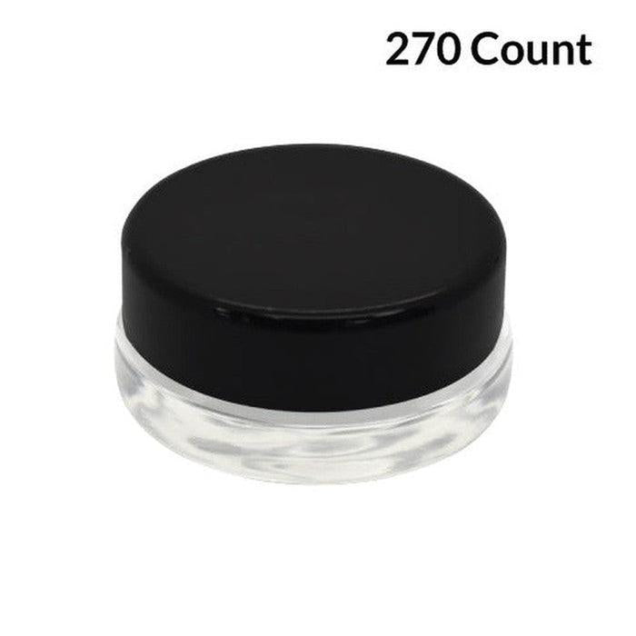 7ml Clear Glass Low Profile Container - Black or White Cap With Labels & Application-Low Profile Jars-BeastBranding