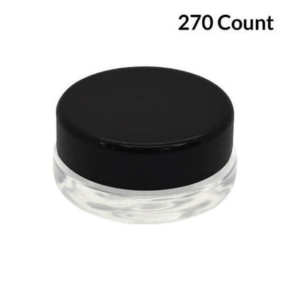 7ml Clear Glass Low Profile Container - Black or White Cap With Labels & Application-Low Profile Jars-BeastBranding