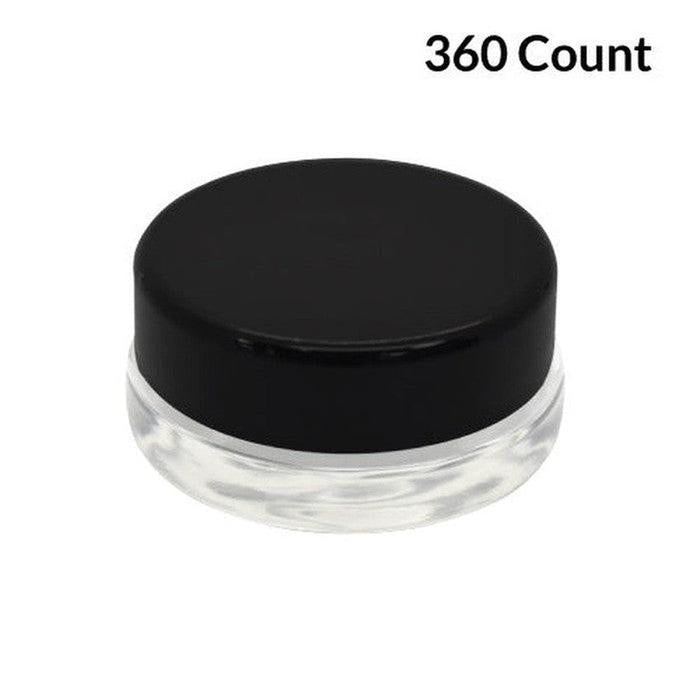 7ml Clear Glass Low Profile Container - Black or White Cap With Labels & Application-Low Profile Jars-BeastBranding