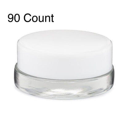 7ml Clear Glass Low Profile Container - Black or White Cap With Labels & Application-Low Profile Jars-BeastBranding