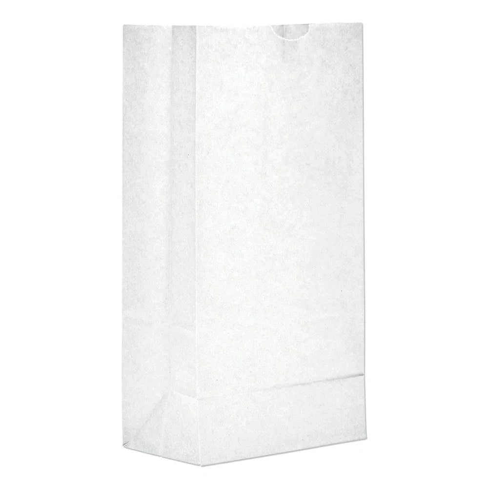 #8 White Paper Bag - 8 Pound - (500 - 10,000 Count)-Pharmacy Bags & Exit Bags