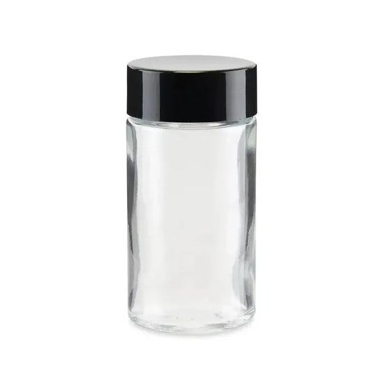 84mm Clear Glass Blunt Tube w/ Plastic Child Proof Black Or White Cap - (180 Count)-Joint Tubes & Blunt Tubes-BeastBranding