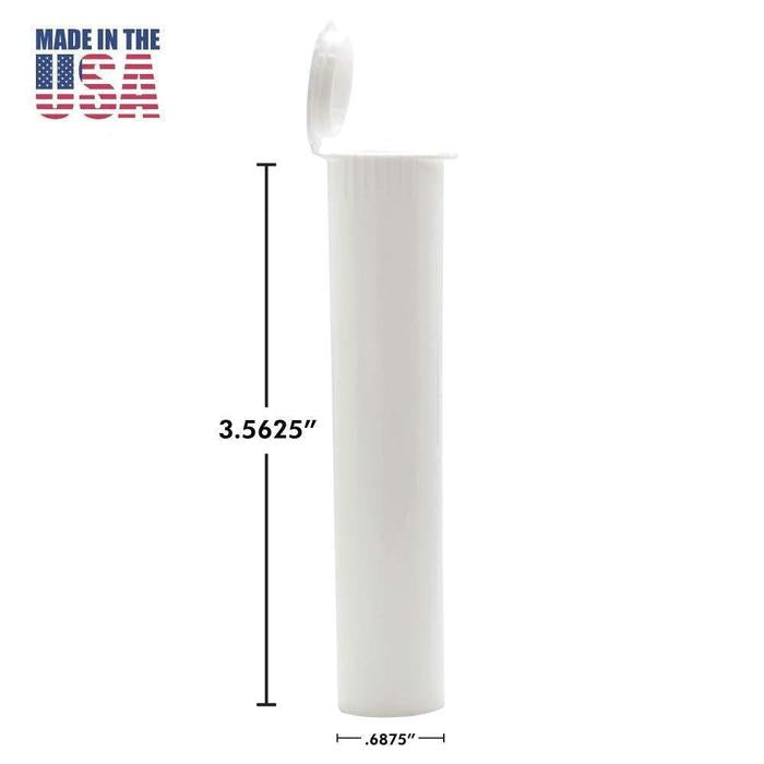 90mm Joint Tube | Cartridge Tube - Made in USA - Opaque White-Joint Tubes & Blunt Tubes-BeastBranding