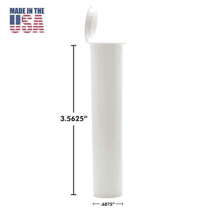 90mm Joint Tube | Cartridge Tube - Made in USA - Opaque White-Joint Tubes & Blunt Tubes-BeastBranding