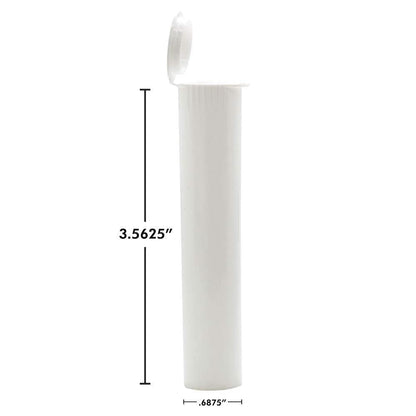 90mm Joint Tube | Cartridge Tube - Opaque White-Joint Tubes & Blunt Tubes
