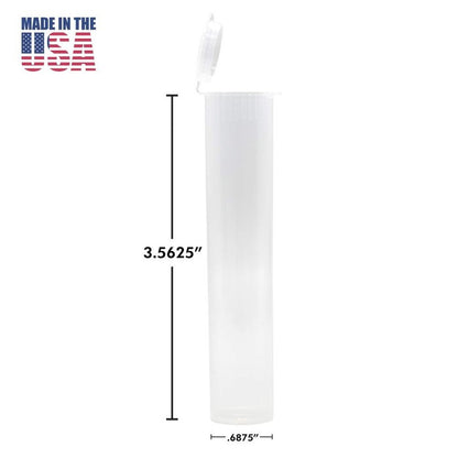 90mm Tube - Made in USA - Clear Translucent - (500 - 27,000 Count)-Tubes-BeastBranding