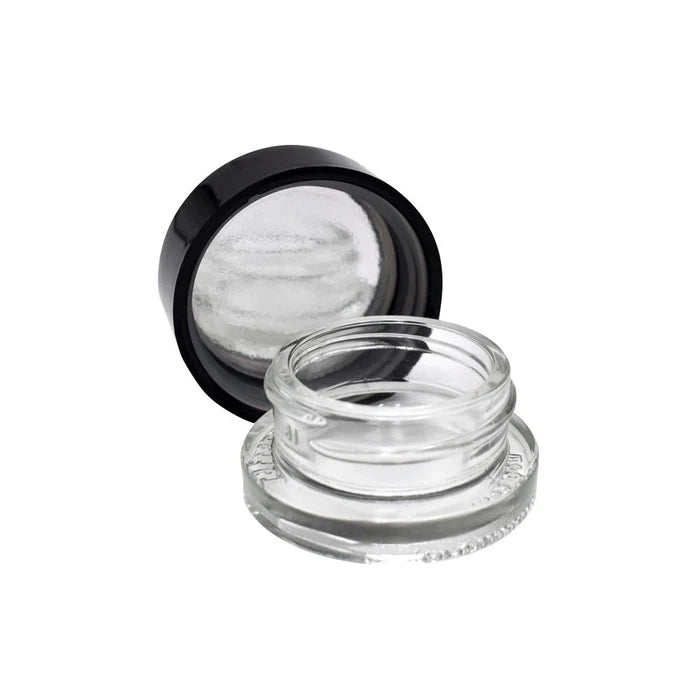 9ml Glass Low-Profile Container - Child Resistant - Black or White Cap (320CT or 360CT)-Low Profile Jars-BeastBranding