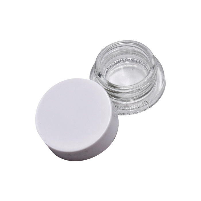 9ml Glass Low-Profile Container - Child Resistant - Black or White Cap (320CT or 360CT)-Low Profile Jars-BeastBranding