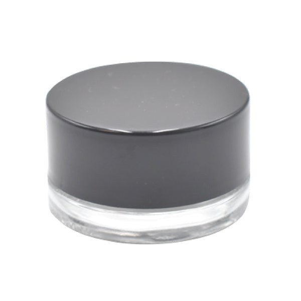 9ml Glass Low-Profile Container - Child Resistant - Black or White Cap (320CT or 360CT)-Low Profile Jars-BeastBranding