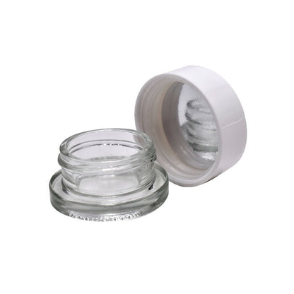 9ml Glass Low-Profile Container - Child Resistant - Black or White Cap (320CT or 360CT)-Low Profile Jars-BeastBranding