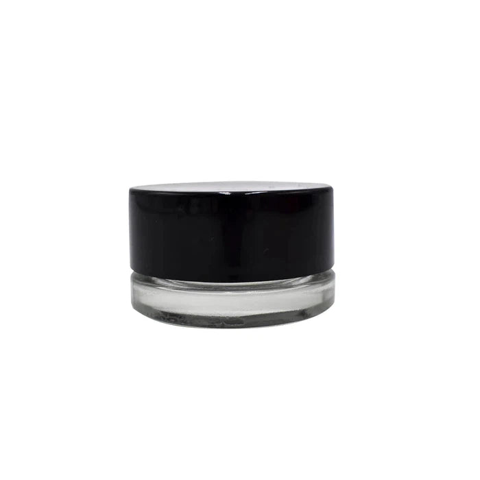 9ml Glass Low-Profile Container - Child Resistant - Black or White Cap (320CT or 360CT)-Low Profile Jars-BeastBranding