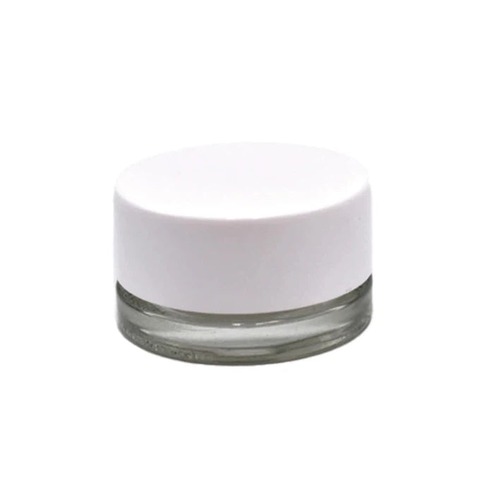 9ml Glass Low-Profile Container - Child Resistant - Black or White Cap (320CT or 360CT)-Low Profile Jars-BeastBranding