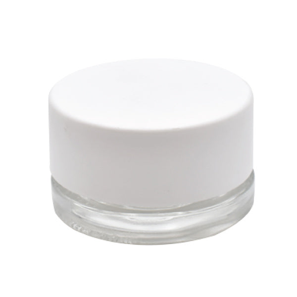 9ml Glass Low-Profile Container - Child Resistant - Black or White Cap (320CT or 360CT)-Low Profile Jars-BeastBranding