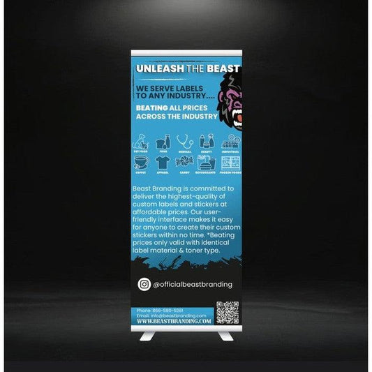 Beast Branding CUSTOM PRINTED Retractable Banner with Stand-Custom Print Marketing Material-BeastBranding