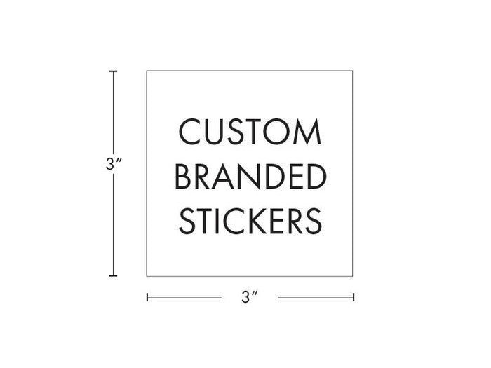 Beast Branding CUSTOM PRINTED STICKERS - 3" x 3" Square for 1/8 Oz, 1/4 Oz, Gram Mylar Pouch Bags-Custom Print Labels-BeastBranding