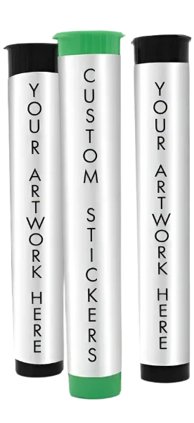 Beast Branding CUSTOM PRINTED STICKERS - TAPERED Rectangle Label for 116mm Tubes-Custom Print Stickers-BeastBranding