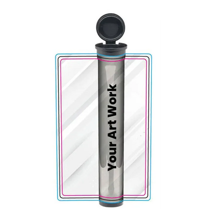 Black 116mm Blunt Tube, with Printed Sticker and Application of sticker!-Custom Print Stickers-BeastBranding