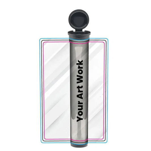 Black 116mm Blunt Tube, with Printed Sticker and Application of sticker!-Custom Print Stickers-BeastBranding